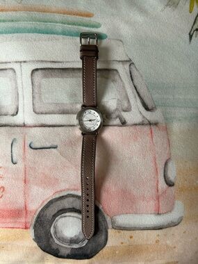 Marc Jacobs Light Brown Genuine Leather Strap Watch